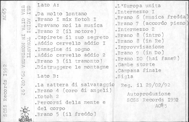 a065 gli acidi tonanti: una gita in montagna 290292 1992